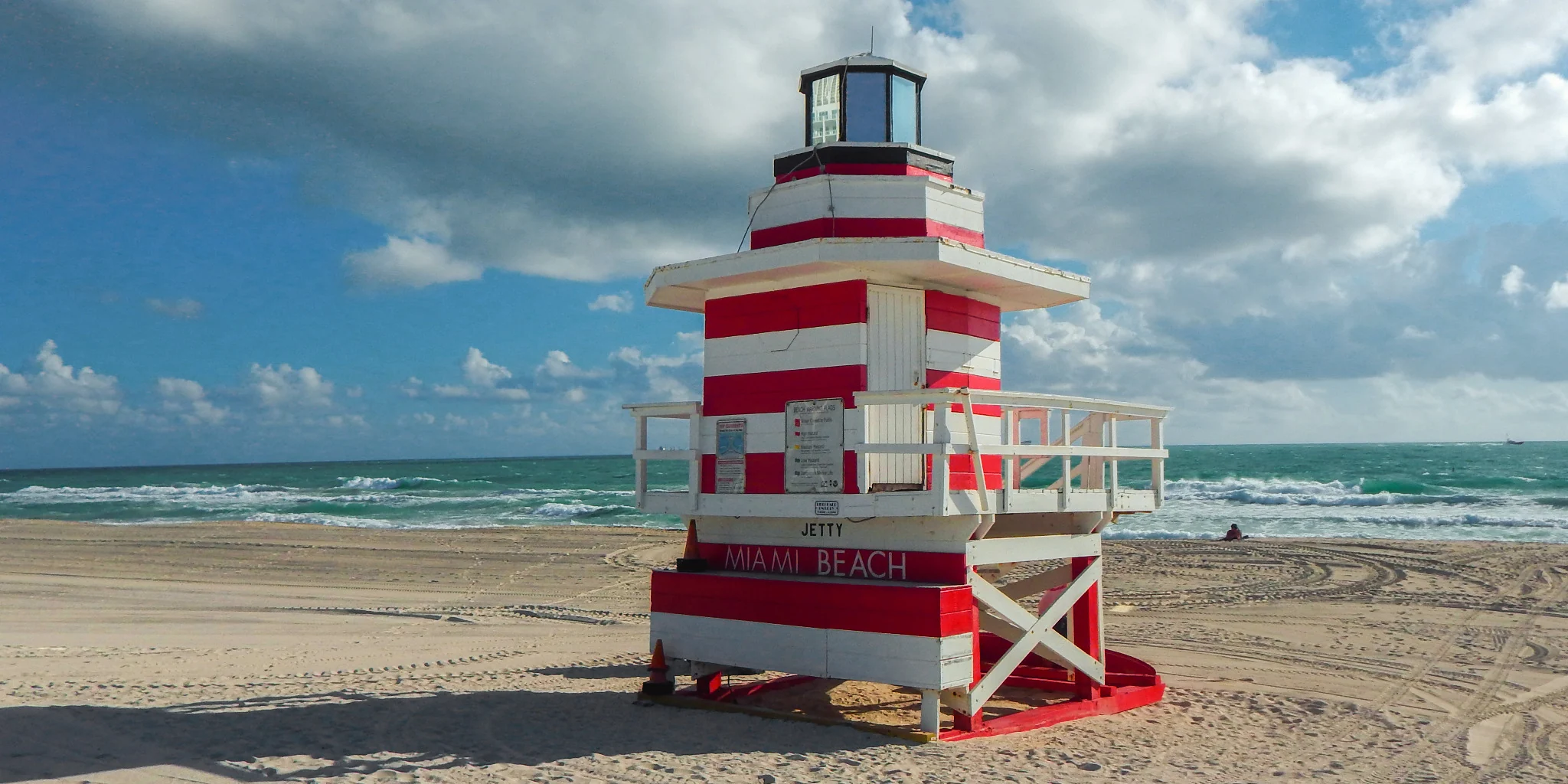 Miami Beach lifeguard tower by the ocean